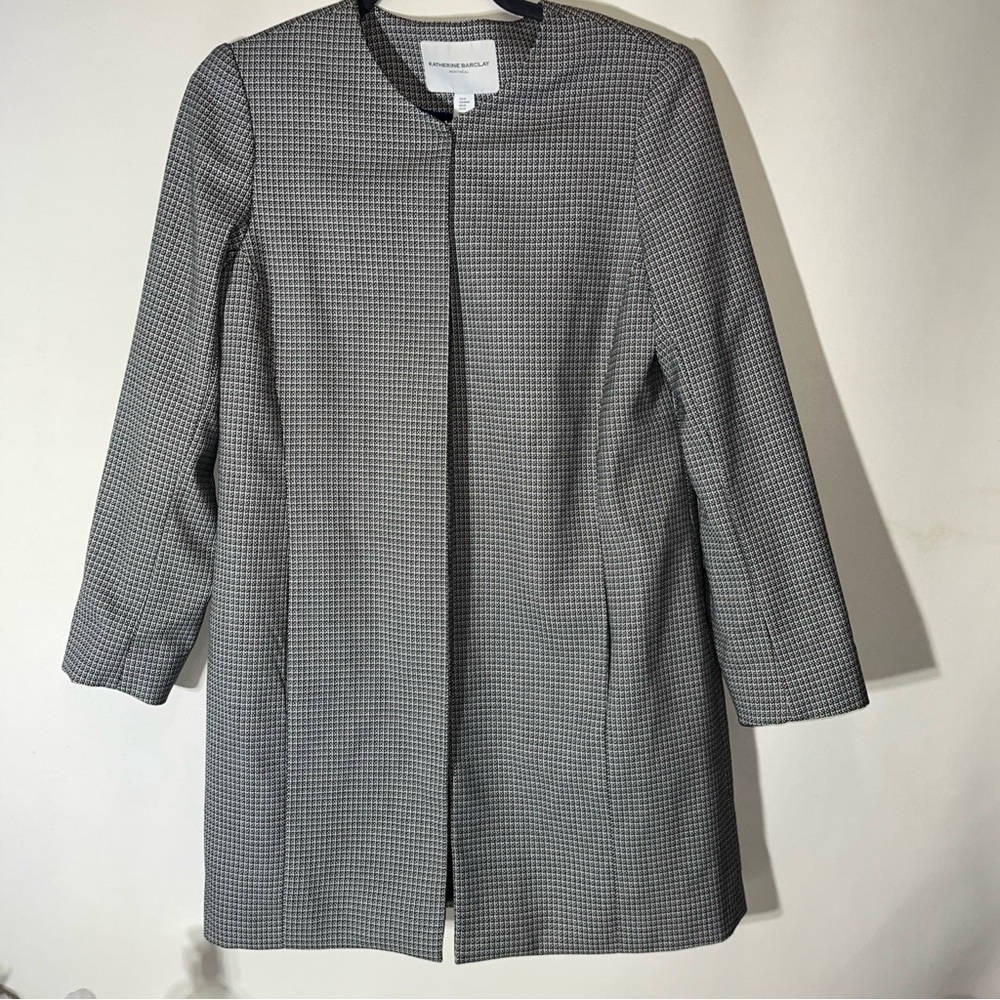Katherine Barclay Gray Checkered Blazer
